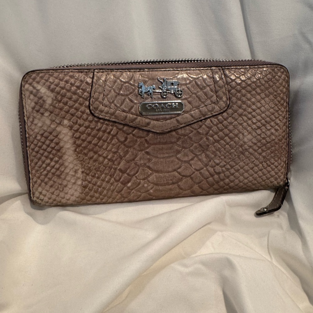 Coach Brown Snake Print Wallet